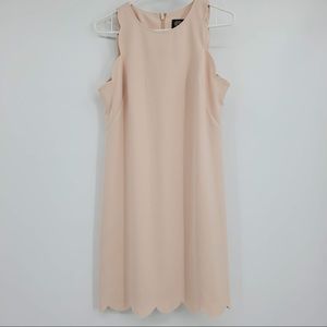 Vince Camuto Sleeveless Scalloped Sheath Dress Light Pink Size Eight 8  Formal